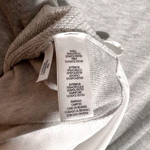 Calvin Klein Sweater Blouse Layered Look Soft Large Gray Light-weight Loose Fit - Picture 2 of 6